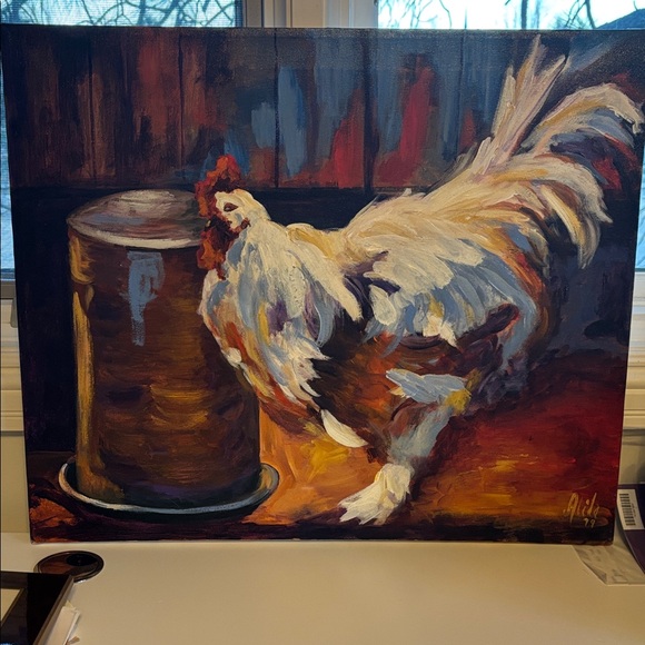 Colorful Rooster Canvas Art